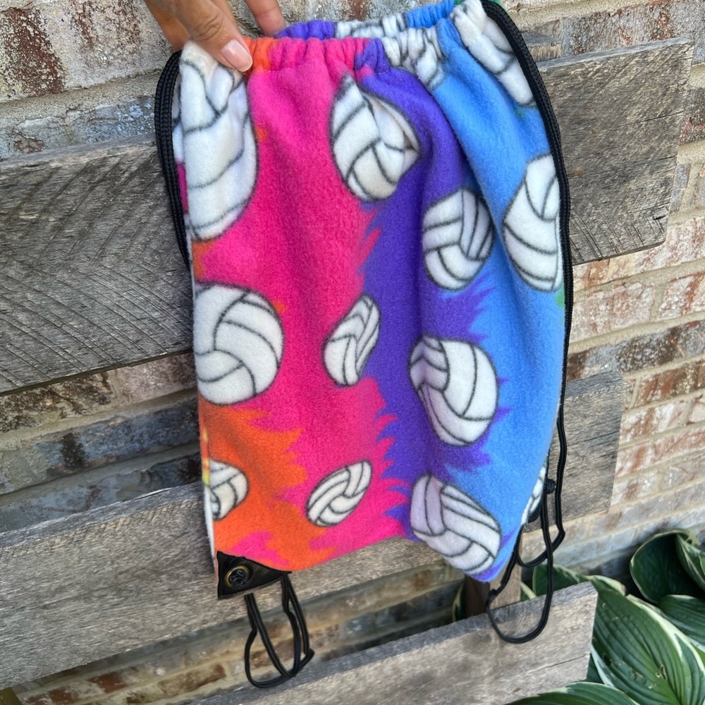 Soccer ball themed fleece Backpack